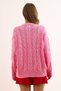 Women's Pink Gold Buttoned Pocketed Casual Knit Cardigan Hrk-19000392 - 7