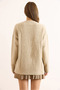 Women's Stone Crew Neck Soft Textured Relaxed Fit Sweater Kzk-19000992 - 7
