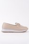 Women's Leather Heart Buckle Orthopedic Sole Ballerinas - 5