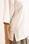 Women's White Modal Crew Neck Soft Textured Flowy T-Shirt Tsh-19000935 - 7