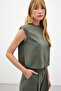 Sleeveless Casual Blouse - Khaki