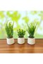 3-Piece Artificial Flower Arrangement in Handmade Mini Concrete Flower Pot Mother's Day Valentine's Day Souvenirs