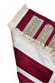 Kaba Patterned Knitted Tasseled Chenille Prayer Rug Red - 3