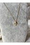 Steel Necklace Airplane Figure Zircon Stone Gold - 4