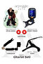 Pro Guitarist Kit – Guitar Strap, Tuner, Capo, String Changing Assistant, Strap Lock