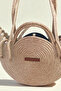 Kaan Home Handcrafted Wicker Jute Look Beige Black Shoulder and Beach Bag – Modern Design - 8
