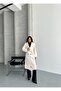Laura Belted New Season Lined Premium Quality Comfortable Fit Women's Melton Coat Jacket - 3