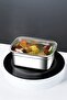 3 Pieces Steel 850-1500-2200 ml Food Fruit Meat Refrigerator Nutrition Storage Container - 3