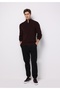 Cargo Fit Mid Waist Elastic Leg Men's Black Trousers