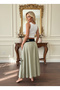 Women's Clothing New Season Zipper Slit Skirt High Waist Pocket Detail