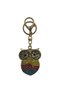 Metal Keychain with Colorful Stone Owl Design - 4