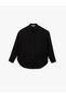 Classic-Collar Long-Sleeve Oversize Shirt - 3