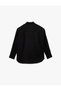 Classic-Collar Long-Sleeve Oversize Shirt - 4