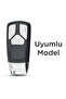 Audi Smart New Model B9 Q5 Q7 3-Button Honeycomb Pattern Key Remote Control Protection Case Red - 2