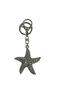Metal Keychain with Stone Starfish Figure - 3