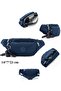 Unisex Black Clinker Fabric Black Color Water Resistant Adjustable Waist and Shoulder Bag - 8