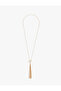 Steel Necklace with Chain Tassel Detail