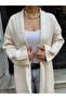 Premium Fleece Lined Maxi Long Winter Batwing Sleeve Knit Cardigan - 4