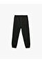 Pocket Detailed Embossed Printed Anthracite Boys' Sweatpants 6Wkb40044Tk - 2