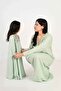 Kids Jalabiya – Pastel Grey Rayon Maxi with Full Loose Sleeves and Embroidery Detailing - 3