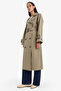 Regular Fit Belted Long Khaki Women's Trench Coat E8579Ax/Kh402 - 2