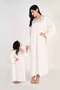 Kids Jalabiya – White Rayon Maxi with Full Loose Sleeves and Embroidery Detailing - 3