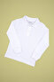 Boy's White Basic Polo Neck Sweatshirt 50307821-Vr013