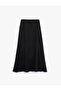 Aerobin Fabric Midi Length Bell Cut Flared Skirt - 2