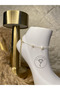 Women's Pearl Detailed Gold Color Chain Adjustable Anklet - 4