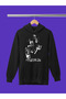Maneskin Printed Cotton Long Sleeve Ribbed 3-Ply Hooded Rock Sweatshirt