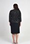Women's Sleeveless Dress Sequin Embroidered Tulle Jacket Bead Detail Lined Plus Size 2-Piece Set - 4