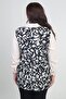 Women's Oversized Shirt with Sleeve Fold and Brush Pattern Pocket Flap - 8
