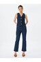 Spanish Flare Ribbed Buttoned Regular Waist Bootcut Jean Trousers - Kick Flare Jean - 6