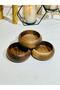13 cm Wooden Presentation Bowl Set of 4 Snack Bowl Breakfast Sauce Bowl - 8