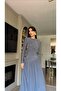 Drapeli Draped Gray Dress - 4
