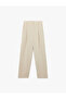 Aerobin Fabric Pleated Pocket Low Waist Wide Leg Pants