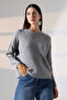 Crew Neck Motif Embroidered Knitwear Sweater