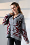 Double Button Detailed Patterned Knitwear Cardigan - 3