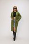 Women's Olive Green Casual Soft Textured Knitwear Cardigan