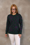 Crew Neck Patterned Knit Sweater
