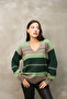 V-Neck Color Block Knit Sweater