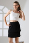 Women's Black Layered Pleated Knitwear Skirt - 6