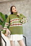 Turtleneck Patterned Knitwear Sweater - 3