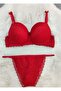 Lace and Bow Detailed Padded Underwire Bra Panty Set 4-Piece - Lingerie Set - 7