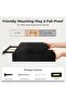 Deep Floating Shelf for Wall, Large Display Shelf Black Wood, 40x15x1.5cm