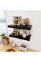 Deep Floating Shelf for Wall, Large Display Shelf Black Wood, 40x15x1.5cm - 5