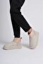 Beige Thick Sole Mini Boots Stretch Suede Boots