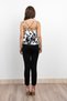 Women's Summer Black Back Strap Floş Viscose 70029 - 2