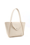 Cream Shk249 Faux Leather, Single Compartment with Snap Closure, Large Size Hand, Arm, and Shoulder Bag - 2