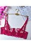 Women's Fuchsia Pink Embroidered Underwear Set - 4